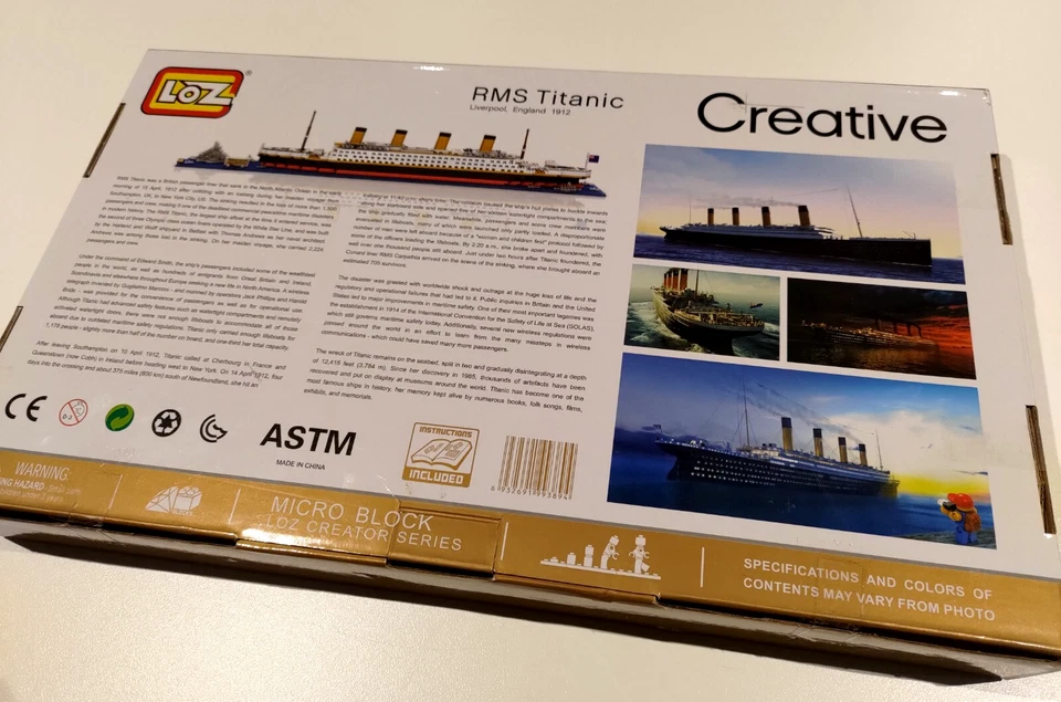 RMS Titanic Micro Building Block (1860 pcs) LOZ-9389 Toy Bricks w. Original Box - Image 2 of 3