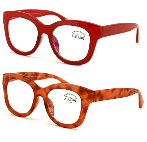 2 Paar Brillen Blaulicht blockierend, UV Computer Leser Lesen kräftige Augen klar - Bild 19 von 30