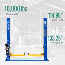 10000lbs L1000 Two Post Auto Lift Hydraulic Car Truck Hoist Shop Vehicle Service