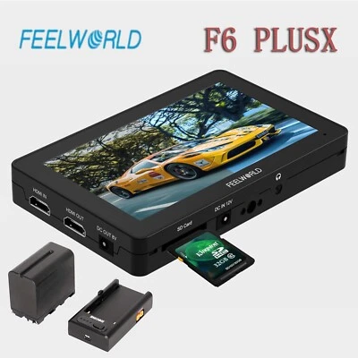 FEELWORLD F6 PLUSX Supporto monitor fotocamera touch screen 5,5 pollici 3D-LUT + batteria
