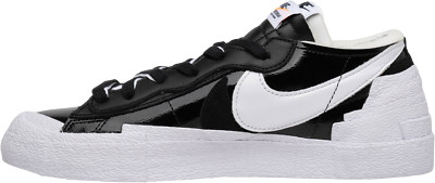靴 sacai nike blazer low black patent Nike Blazer Low Sacai Black Patent Leather Men's - DM6443