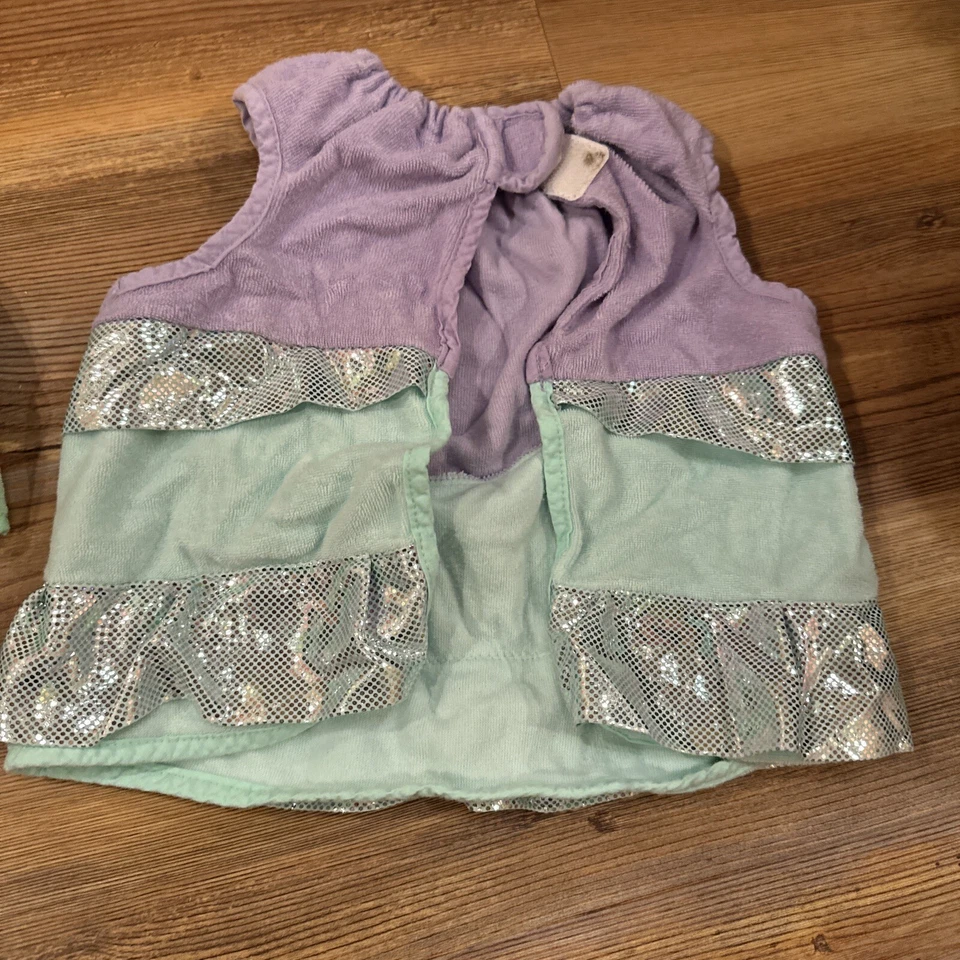 Disney Tinker Bell y Sirenita Vestido Infantil Púrpura Verde Azulado Disfraz (31) Foto 4 de 4