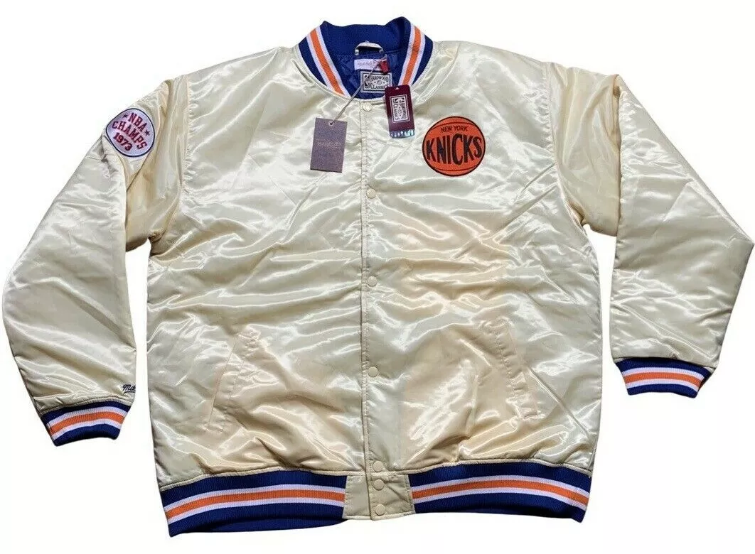 Mitchell & Ness Knicks Big & Tall Gold Satin Jacket