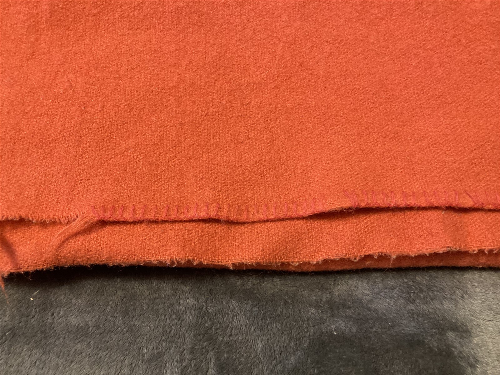 Vintage wool Van Wyk health blanket, Holland, pink salmon color, 66 x