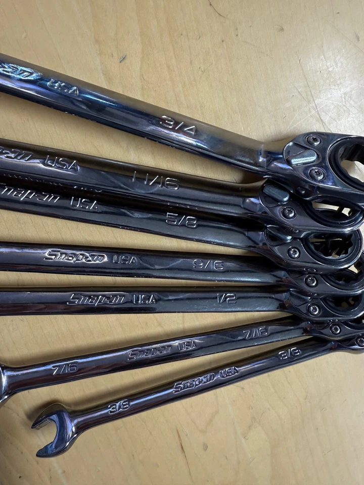 SNAP-ON 7 PIECE WRENCH SET 3/8-3/4" SOX  - Image 2 of 4