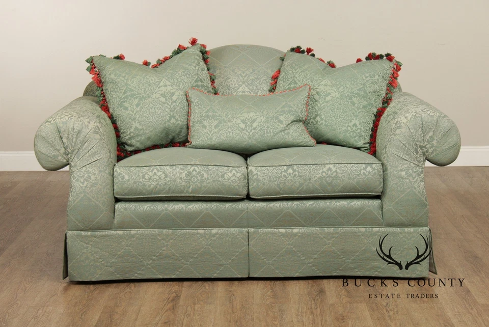 Sofá loveseat EJ Victor vintage camelback Foto 2 de 4