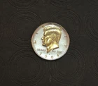 DANBURY MINT,    2008-D  KENNEDY HALF DOLLAR -  GOLD AND SILVER PLATED