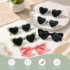 Heart Shaped Party Glasses Bridal Shower Bachelorette Wedding Photo Props Set