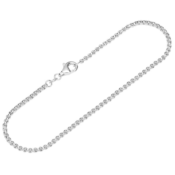 Armband 925 Sterling Silber 19Cm Erbskette Rund Damen Armbandkette Fein Exquisit-image