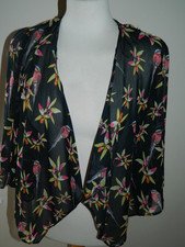 New Look Black Floral Pattern Bolero Top size 12