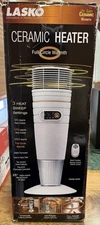 Lasko White 360-Degree Digital Ceramic Space Heater, 1500W Oscillating w/ Remote
