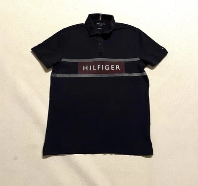 Tommy Hilfiger Poloshirt S Herren Schwarz Rot - Bild 1 von 4