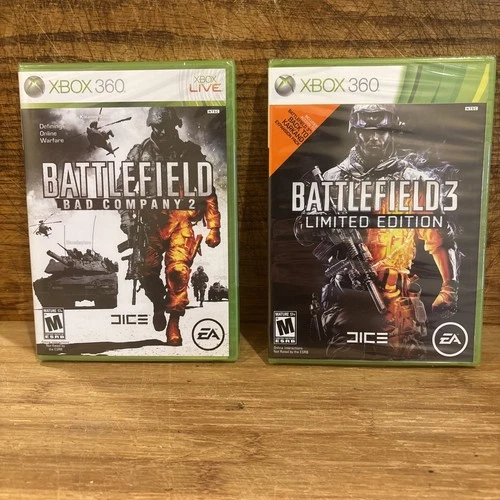 Xbox 360 Battlefield Bad Company 2 & Battlefield 3 Limited Edition Sealed