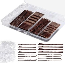 Bobby Pins Hair Pins Kit with Stora Box, 100 Brown Non - Slip Bobby Pins