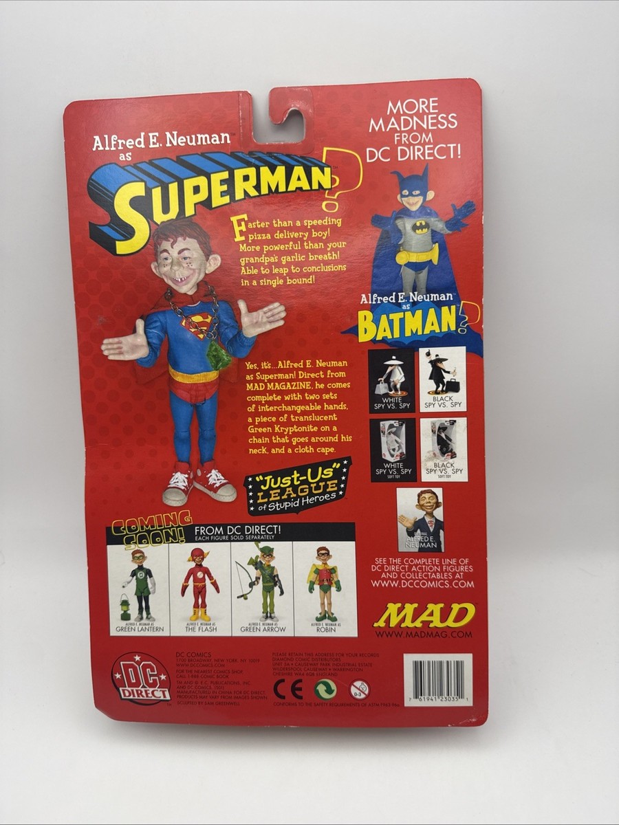 Alfred E. Neuman as Superman Action Figure Just-Us League DC Mad