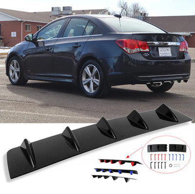 For Chevrolet Cruze Rear Bumper Diffuser 5 Fins Spoiler Lip Splitter Body Glossy