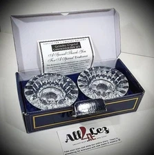 VINTAGE GENUINE CRYSTAL GALLERY CANDLEHOLDER SET of 2 ~ NIB