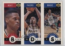 1996-97 Collector's Choice Mini-Cards PJ Brown Antonio Davis Brian Shaw ex0
