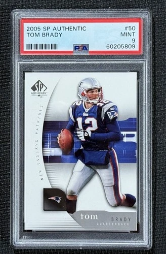 2005 SP Authentic Tom Brady PSA 9 7 Time Super Bowl Champ Patriots #50 Sharp!