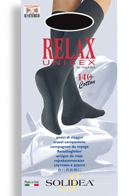 Solidea Relax 140 Unisex Blickdichte Graduierte Kompressions-KniestrÃ¼mpfe Burgu