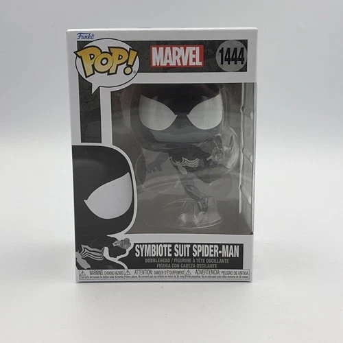 FUNKO POP SPIDER-MAN SYMBIOTE SUIT #1444 NEW HARD TO FIND BLACK/WHITE SPIDERMAN