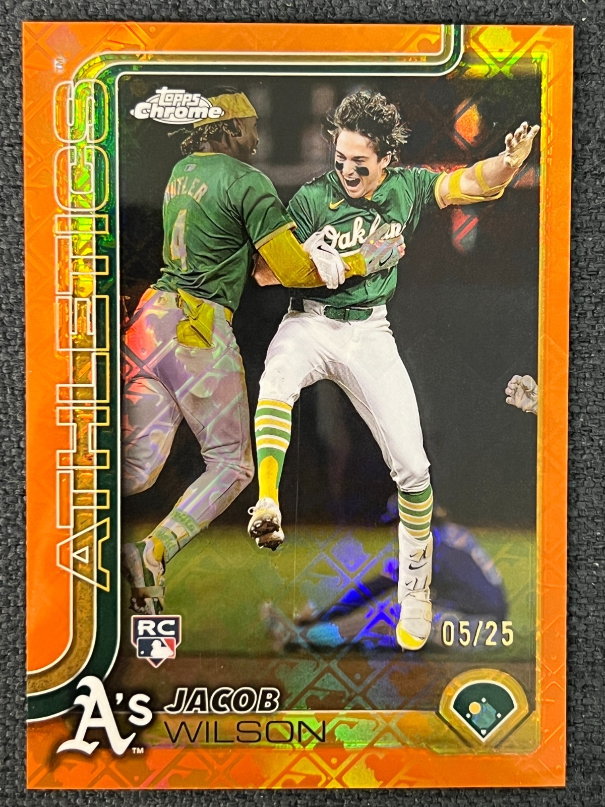 2025 Topps Chrome LogoFractor Variation Orange #96 Jacob Wilson RC Rookie 05/25