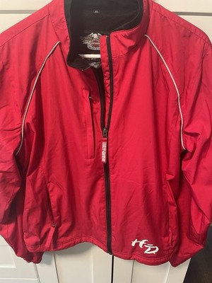 Harley-Davidson Jacket Women's XL Full Zip Red Black Lightweight Reflective