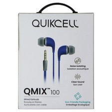 Quikcell QMIX 100 3.5mm Wired Earbuds - Blue