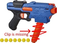 NERF Rival Finisher XX-700 Blaster w/ 7 Official Rival Rounds MISSING CLIP
