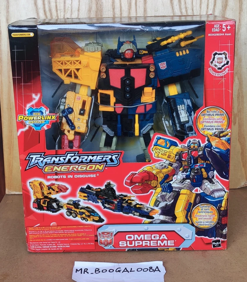 Transformers 2004 Energon Powerlinx Omega Supreme + Energon Optimus Prime MIB - Imagen 2 de 4