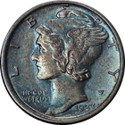 1923-S Mercury Dime Choice AU/BU Nice Eye Appeal Pretty Toning