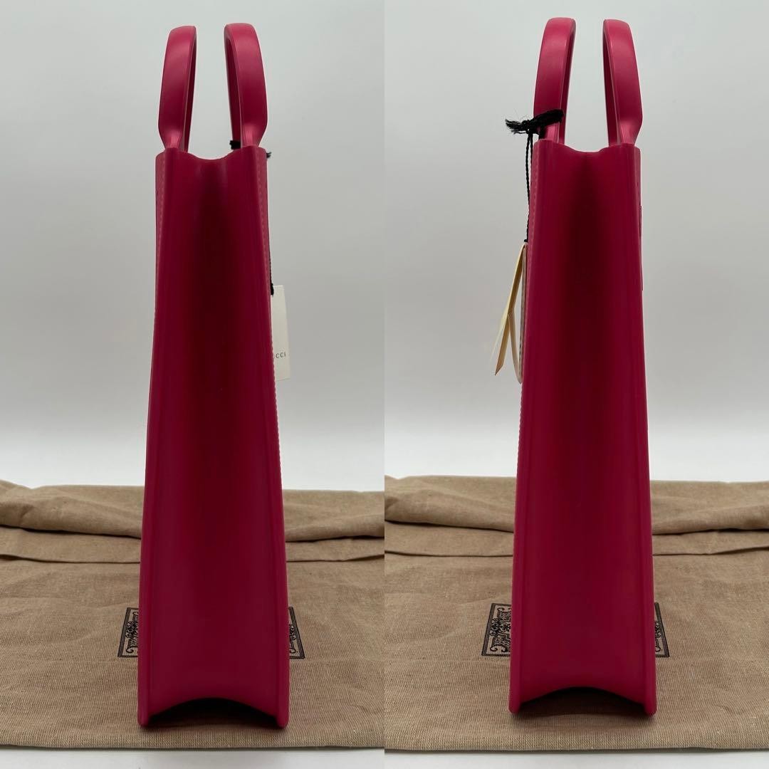 GUCCI Kids Tote Bag GG Pattern Rubber Red Pink Unisex Authentic Near Mint thumbnail 5