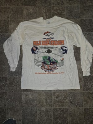 Vtg Denver Broncos Final Season Mile High Stadium, Long Sleeve XL #1204