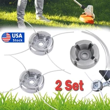 2X Lawn Mower Steel Wire Grass Trimmer Head Brush Cutter Weed Eater Trimmer Head