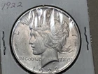Liberty Peace Silver Dollar 1922 P, Philadelphia Mint, Nice Coin.  See Photos