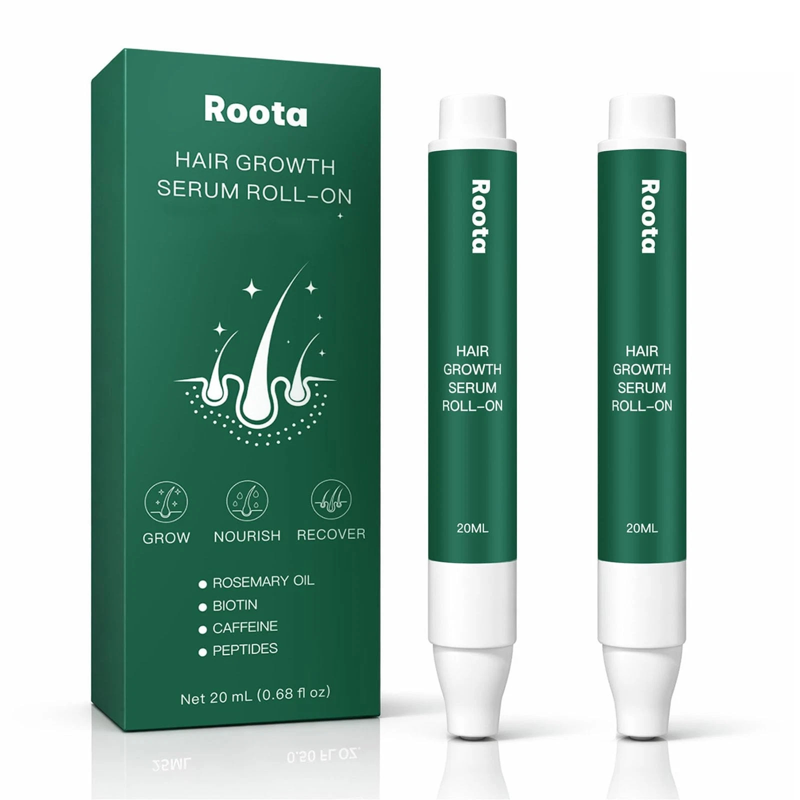 Roota Hair Growth Serum RollOn, Hair Revival Serum Nourishes Scalp for Thicke...
Opens in a new wind