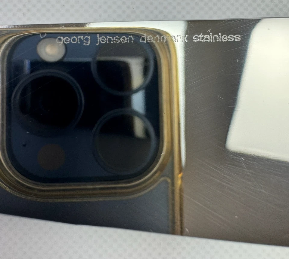 Cuchillo para pasteles martillado de plata esterlina continental Georg Jensen de colección SIN MONO con caja Foto 3 de 4