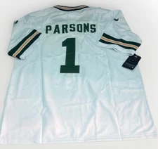 Micah Parsons Jersey Xl Men’s White Green Bay Packers #1 NWT 🔥