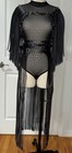 Two Piece Set Leather Fringe Harness w/ Matching Fringe Skirt Metal O-Rings