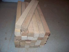 TWENTY (20) PIECES 12" LONG RED OAK PEN / SPINDLE LATHE BLANKS 1 X 1 X 12"