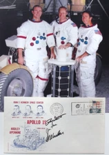 Apollo 15 Crew Signed Commemorative Cover Dave Scott, Jim Irwin & Al Worden