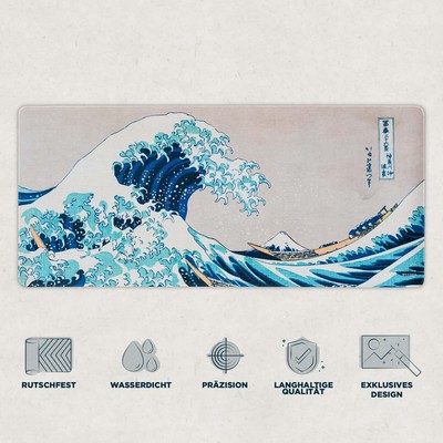 Wasach Gaming Mauspad – Regenbogen-Ozean Design, 240x200 Mm, Rutschfeste Gummirückseite, Glatte Oberfläche