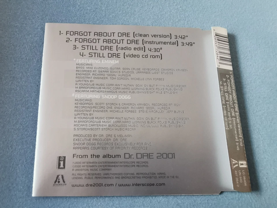 Dr. Dre Feat. Eminem - Forgot About Dre - Rar Mcd - Bild 2 von 2