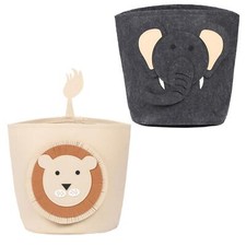 Storage Basket Toy Clothes Felt Shoe Kids Organiser Animal Space Saving Hamper