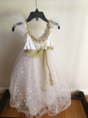 Pottery Barn Kids Gold Snow Fairy Costume 4 6 Tutu Dress Polka Dot