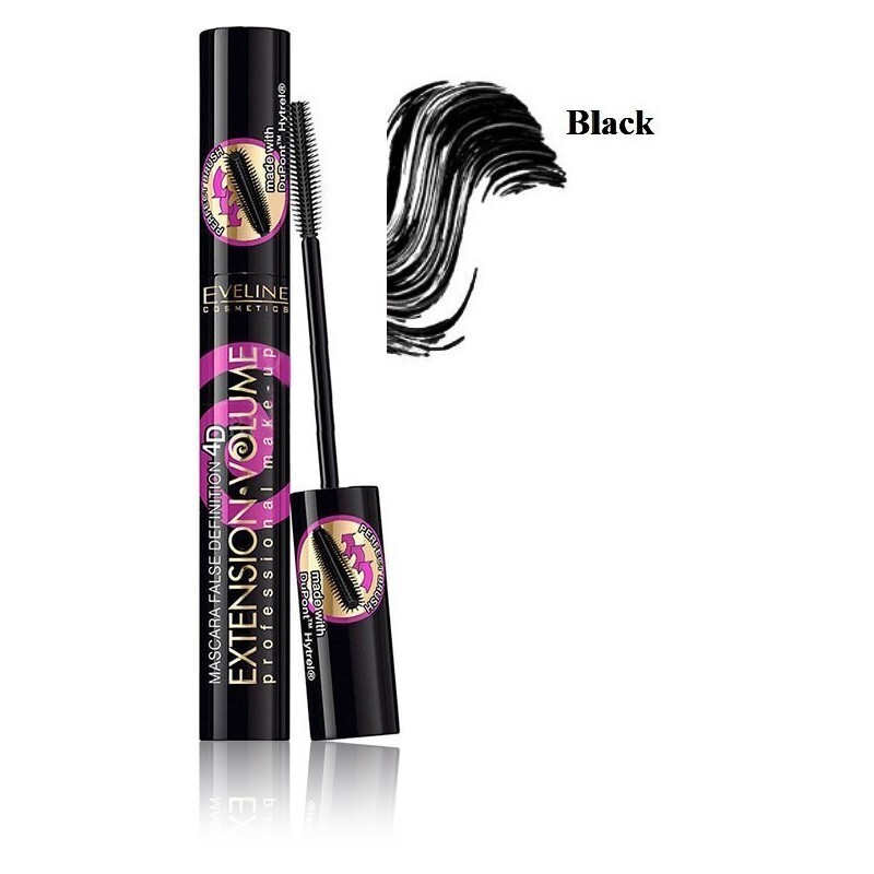 Eveline Extension Volume 4D Black Mascara Thickening False Definition Pink 10ml