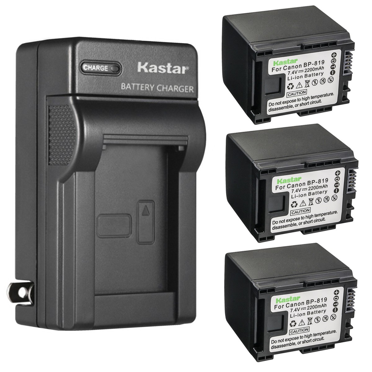 Kastar Battery Wall Charger for Canon BP-819 BP819 Canon VIXIA HF