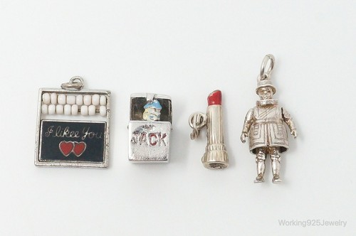 Antique Vintage Enamel Moving Sterling 