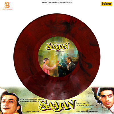 Saajan LP Vinyl Record Music Nadeem Shravan Rare Bollywood Hindi Film India Mint