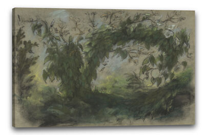 Kunstdruck Eugène Delacroix - Arch of Morning Glories, Studie für ''Ein Korb vol